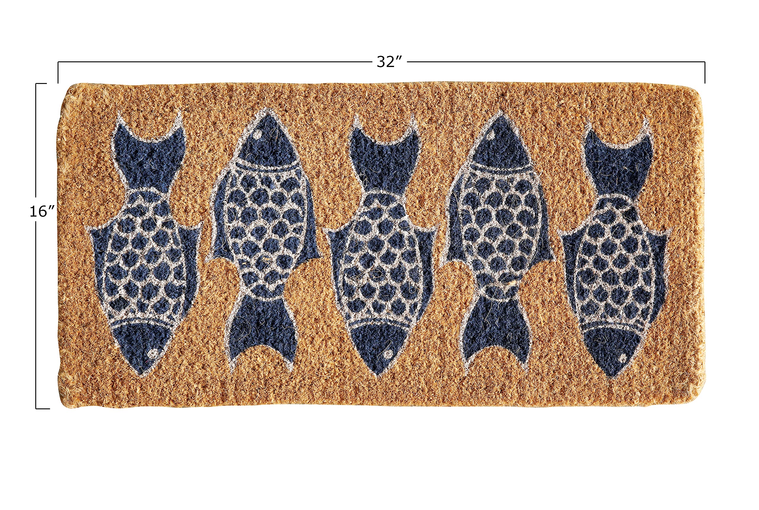 Creative Co-Op natural coir texture closeup, showcasing durable fibers for indoor or covered outdoor use.