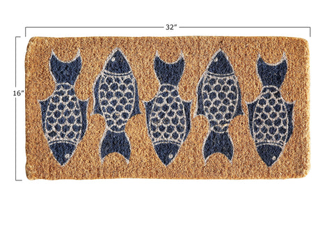 Creative Co-Op natural coir texture closeup, showcasing durable fibers for indoor or covered outdoor use.