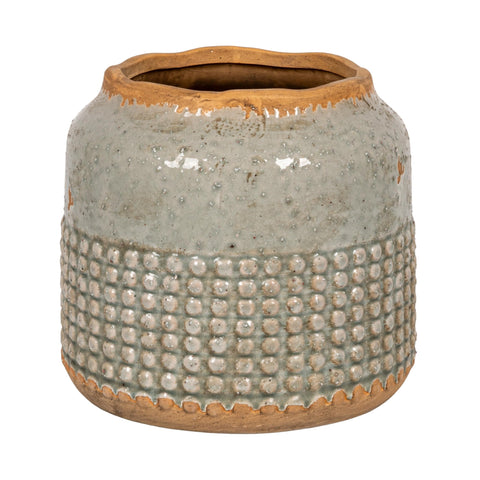 Creative Co-Op distressed terracotta vase pairs with florals or foliage.