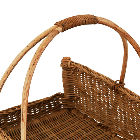 Creative Co-Op handwoven basket with matte finish detail