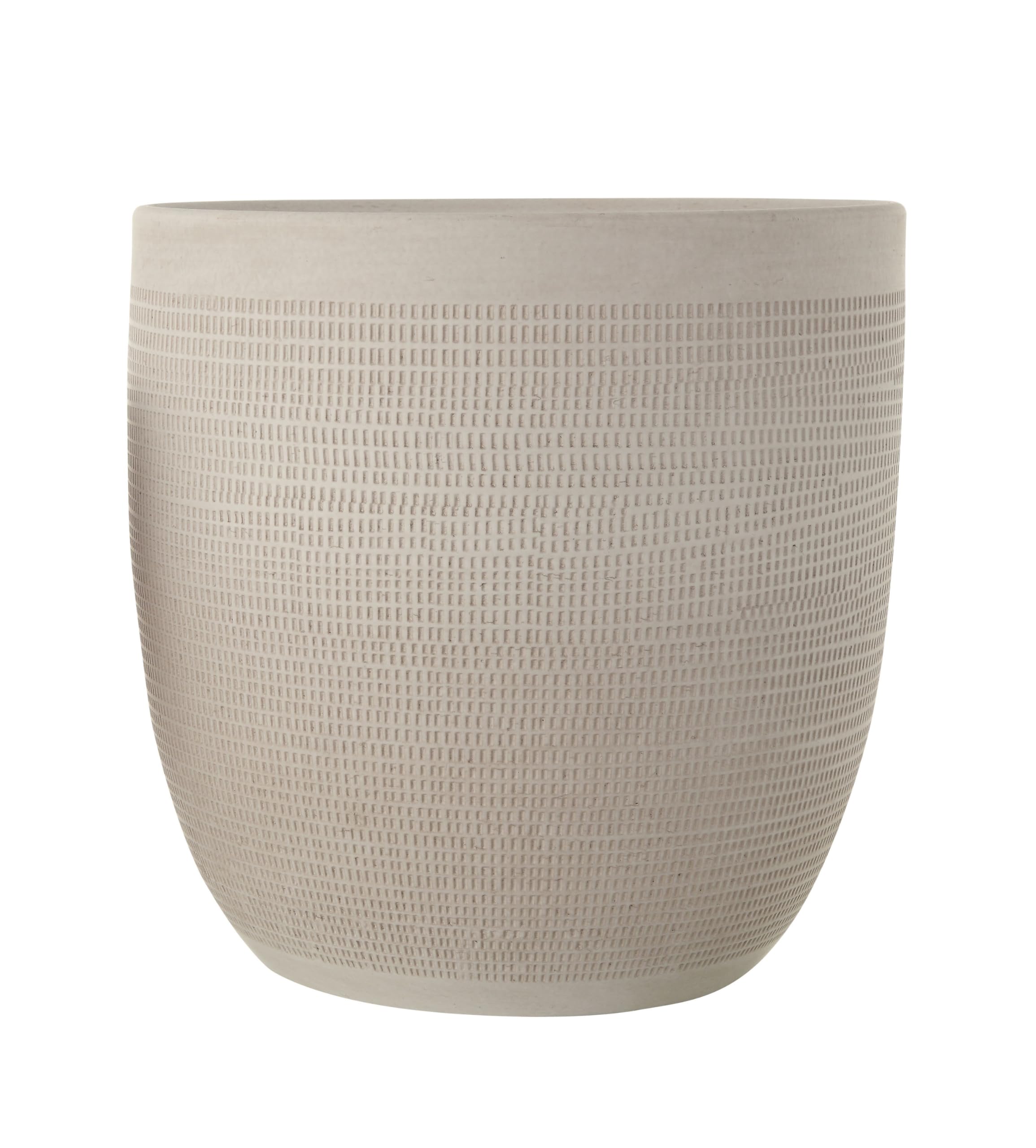 Creative Co-Op planter holds a 10-inch plant for easy greenery