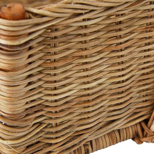 Creative Co-Op natural finish rattan basket highlighting craft