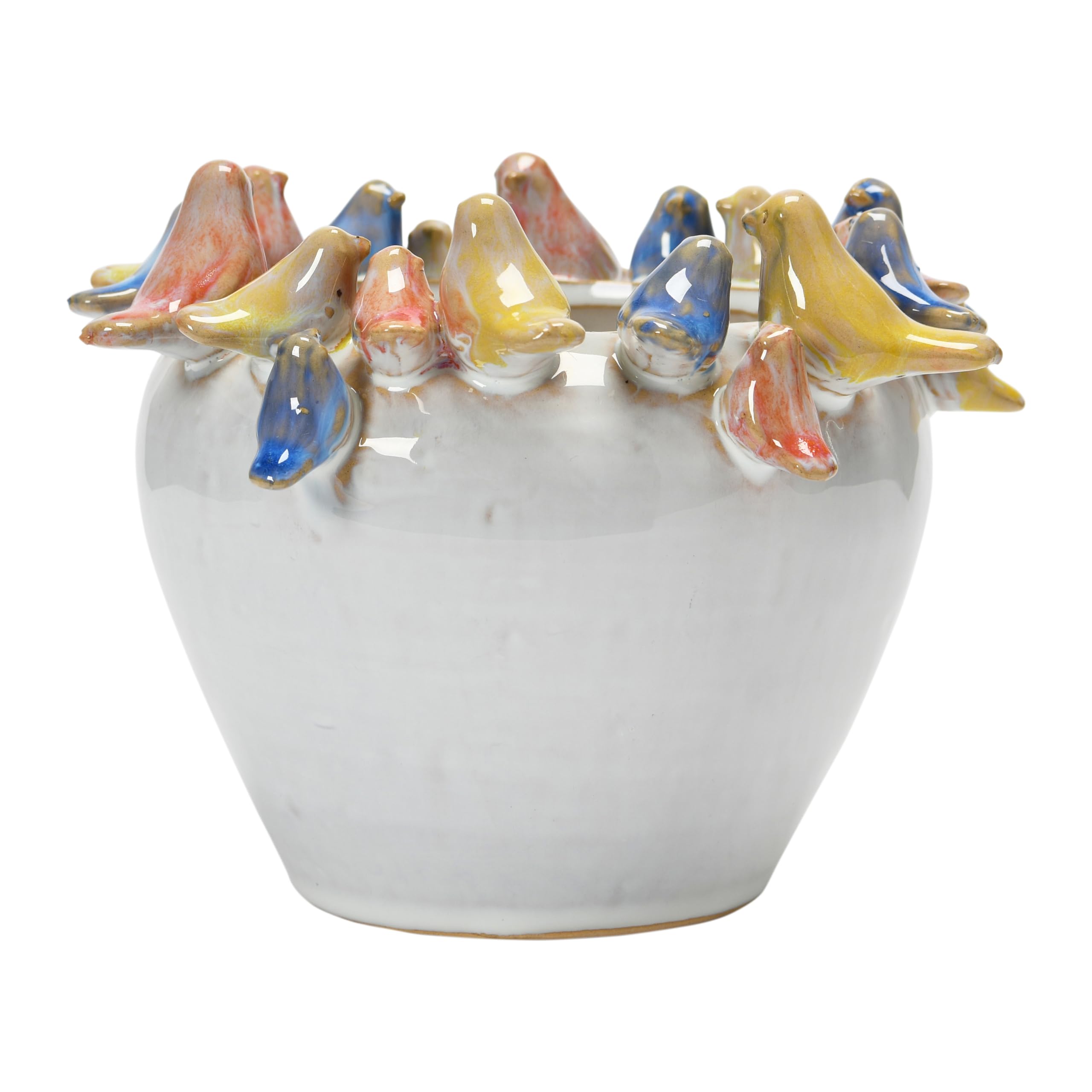 Creative Co-Op planter stands 5.5 inches tall for balanced shelf styling.