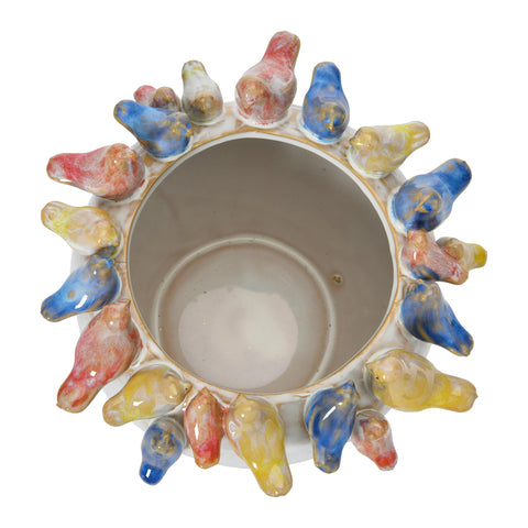 Creative Co-Op planter measures 7.5 inches in diameter for compact displays.