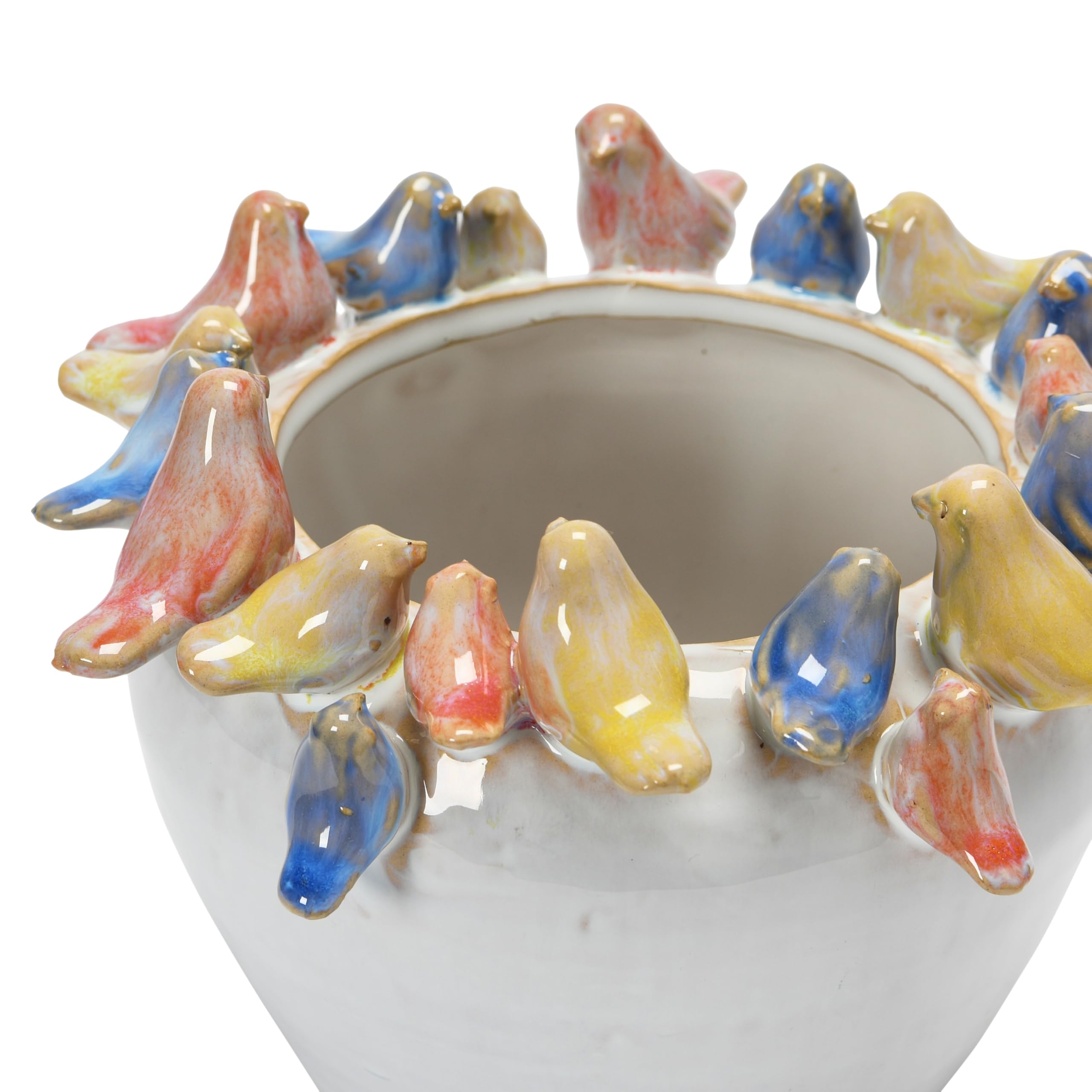 Creative Co-Op planter designed to hold a 6-inch pot for versatility.