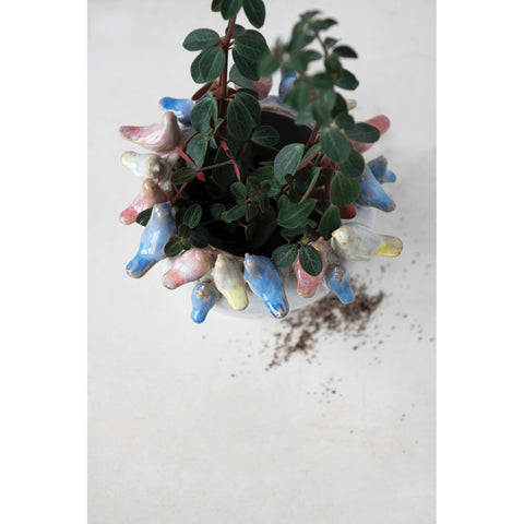 Creative Co-Op planter without drainage holes suited for liners or pots.