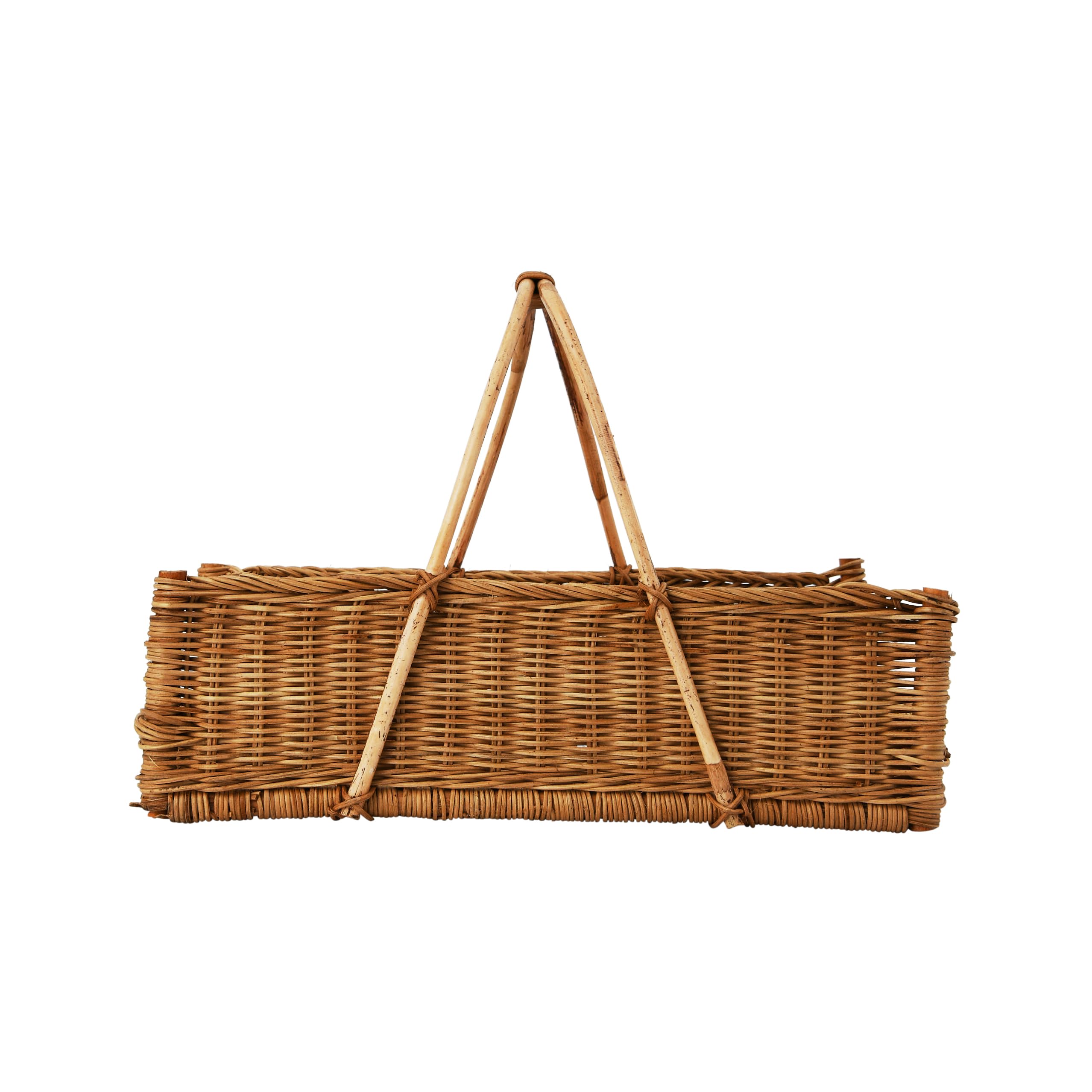 Creative Co-Op rattan basket closeup showing texture