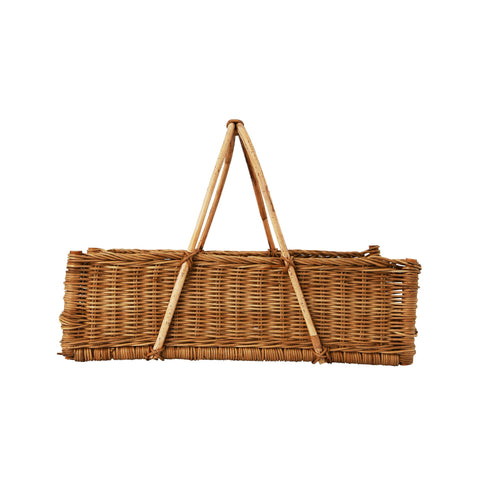 Creative Co-Op rattan basket closeup showing texture