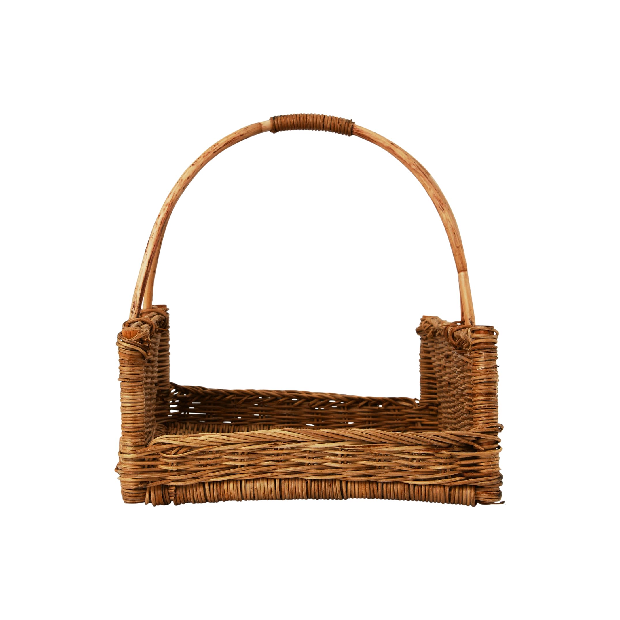 Creative Co-Op basket displaying flowers for decorative display