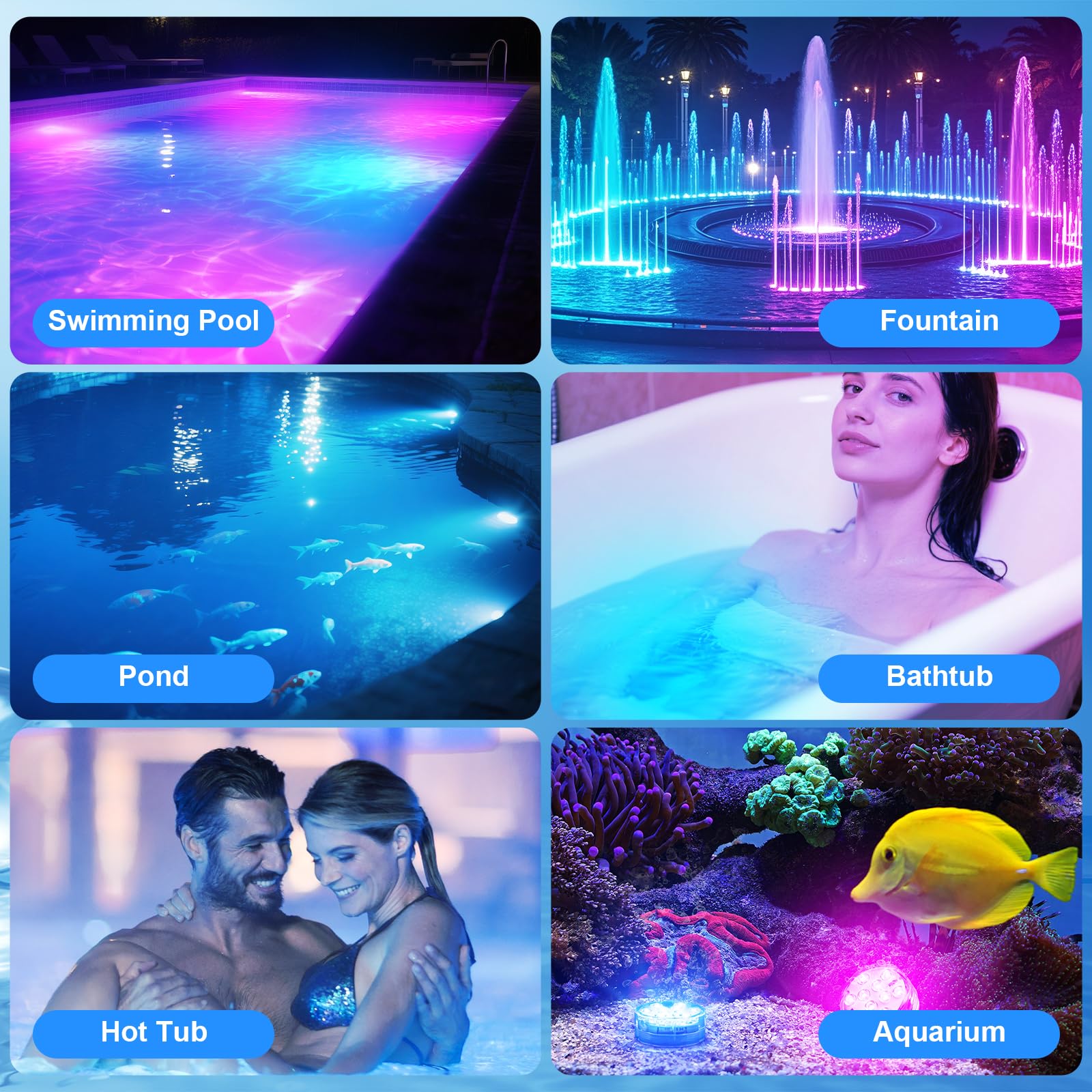 Creatrek hot tub light adding color to evening relaxation