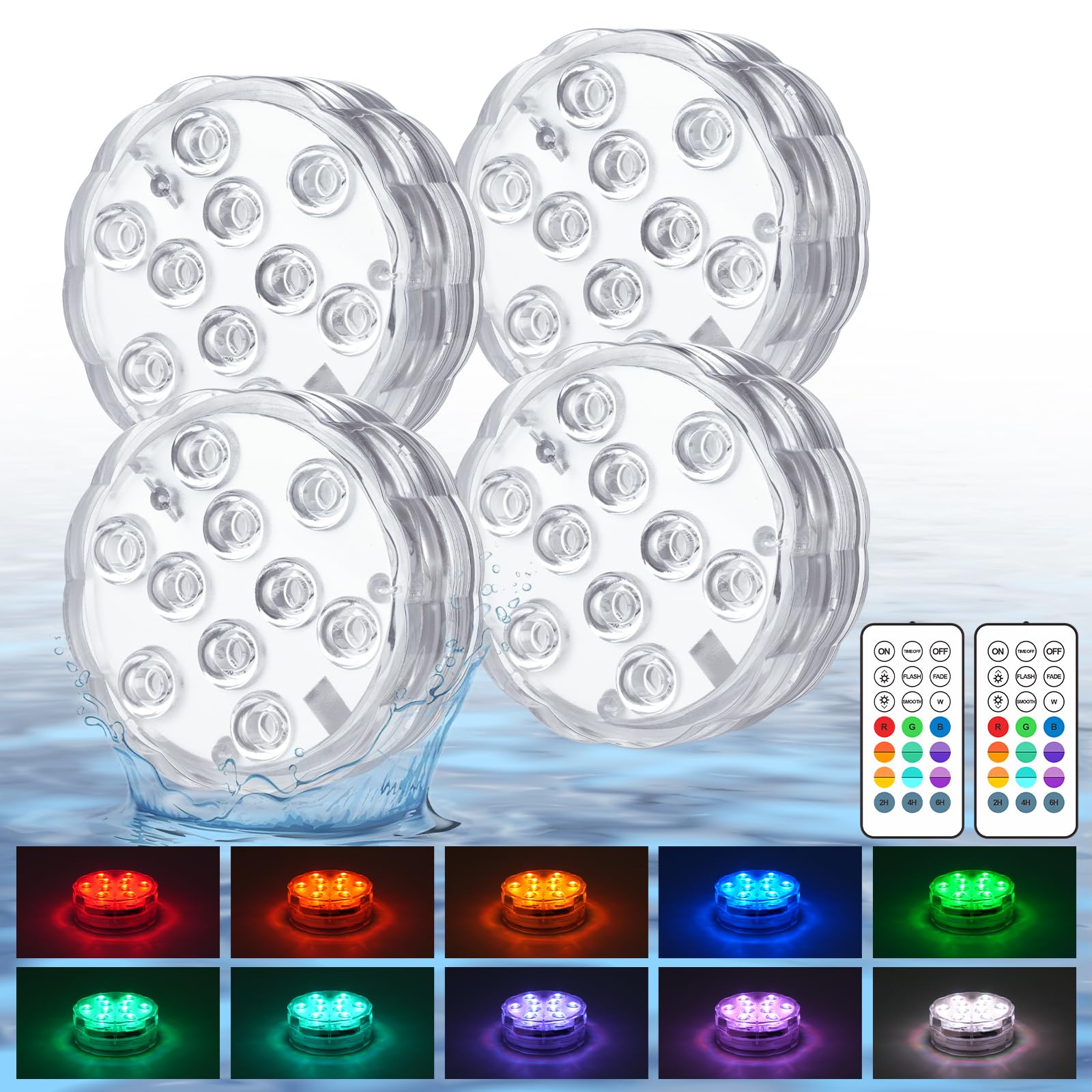 Creatrek pool light with remote control providing vivid color options for outdoor ambiance
