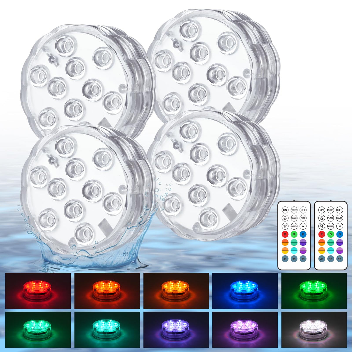 Creatrek pool light with remote control providing vivid color options for outdoor ambiance