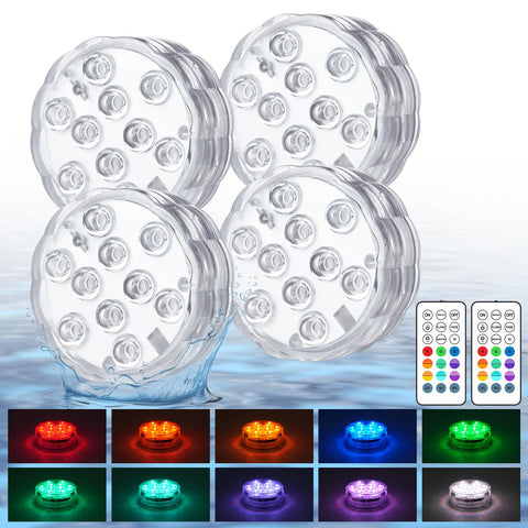 Creatrek pool light with remote control providing vivid color options for outdoor ambiance