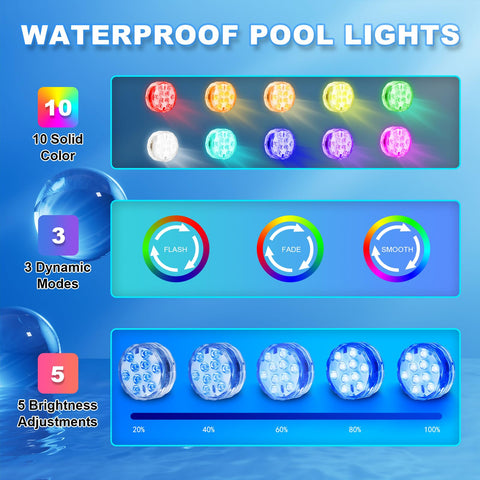 Creatrek submersible LED light submerged for bright underwater accents