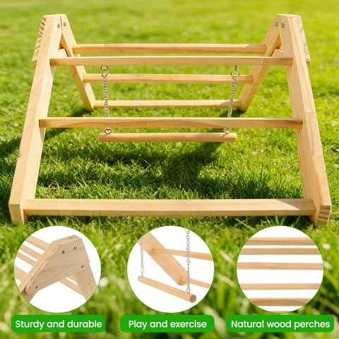 CREDAJUVEE chick perch square design: enhanced stability to protect feet during play.