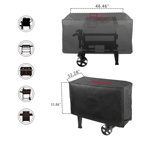 Creole Feast CR1001A cover side strap detail ensures secure fit in windy weather.