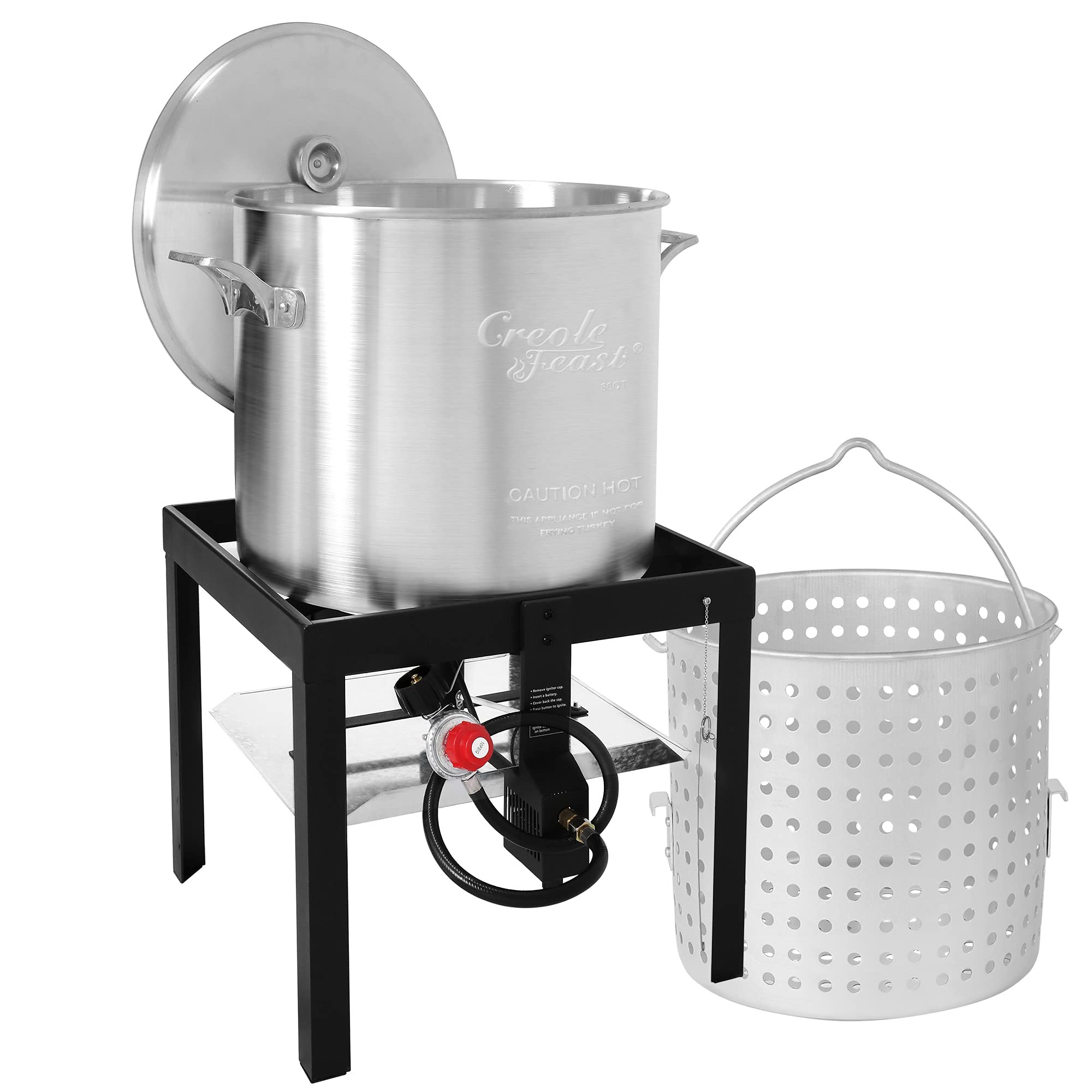 Creole Feast SBK0801 80qt seafood boiling pot ideal for large backyard boils