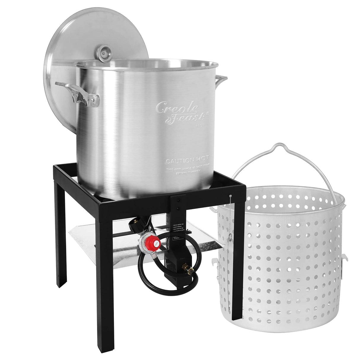 Creole Feast SBK0801 80qt seafood boiling pot ideal for large backyard boils