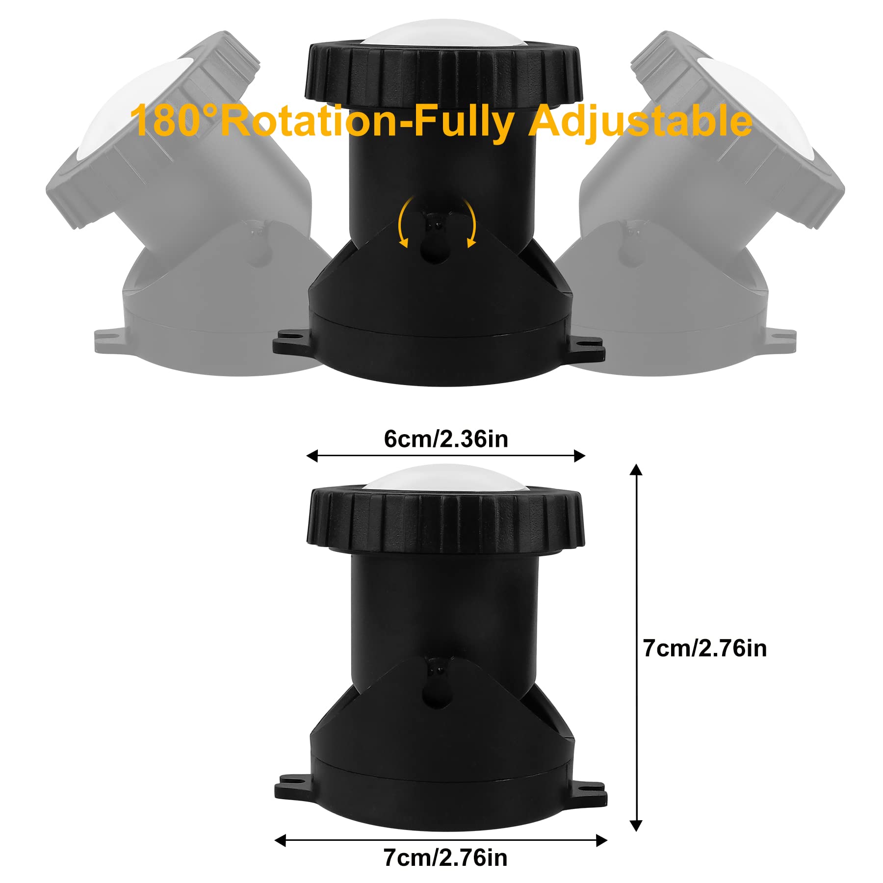 CREPOW adjustable heads and long cable enable versatile installation