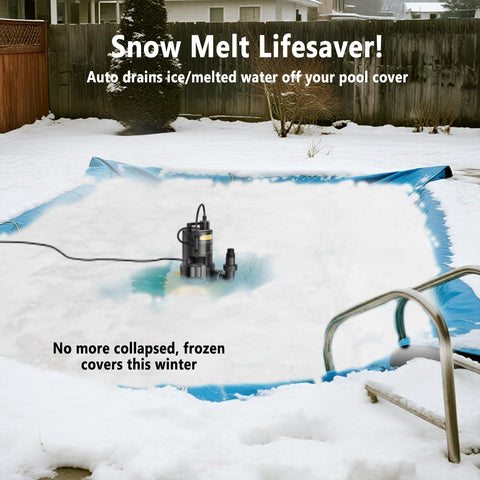 CRESTWAVE drains melted snow and rain from covers to protect the tarp.