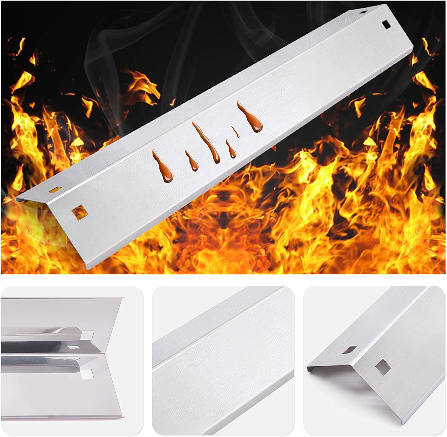 Criditpid Chargriller packaging highlights rust-resistant stainless steel parts