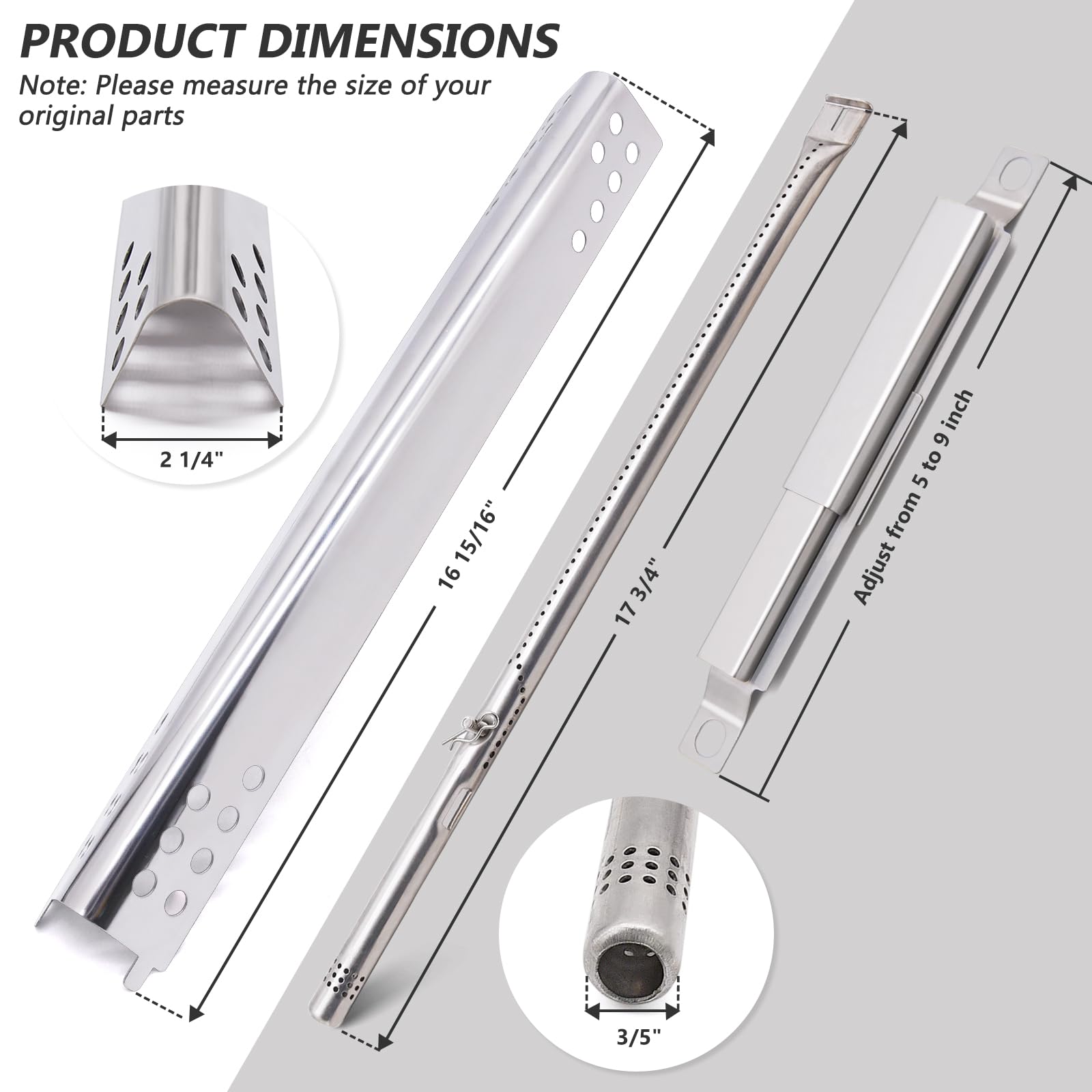 Criditpid adjustable crossover tubes to customize flame spread and heat delivery
