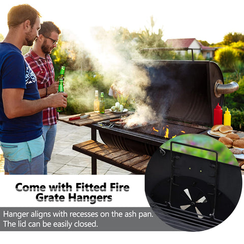 Criditpid easy clean ash pan with removable tray for quick ash disposal