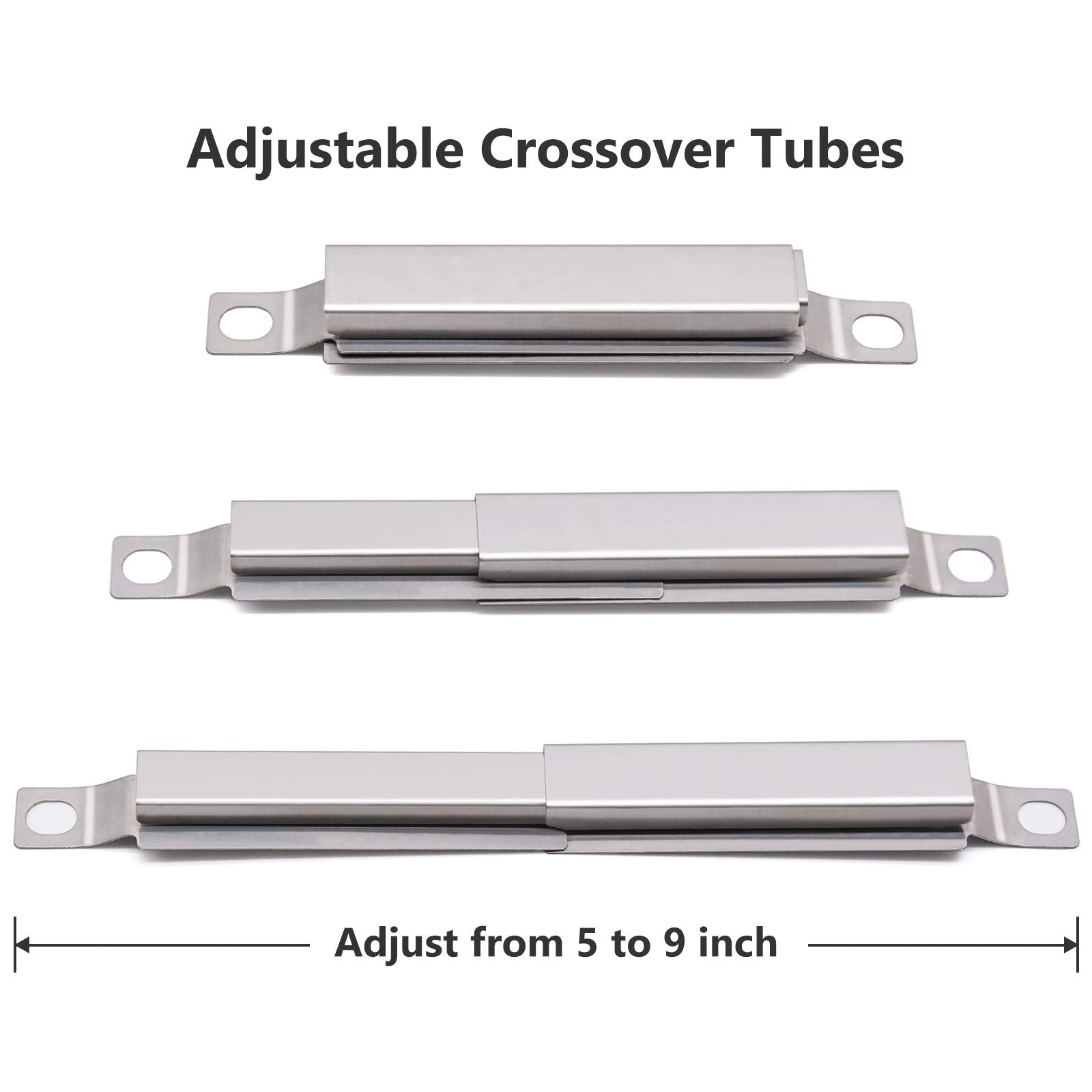 Criditpid grill parts kit includes four burners, four heat plates, and three tubes