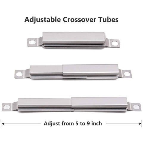 Criditpid grill parts kit includes four burners, four heat plates, and three tubes