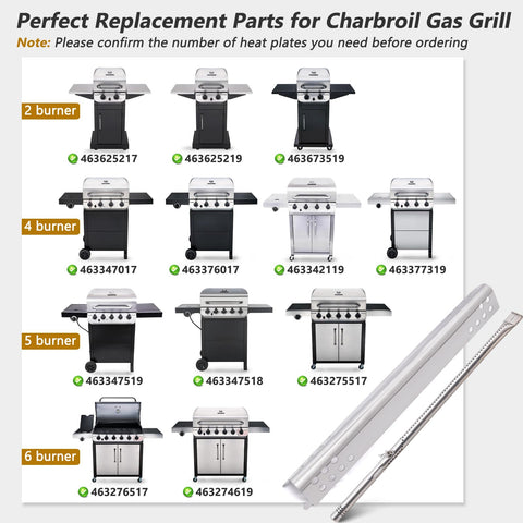Criditpid stainless heat plates for precise heat distribution on Char-Broil grills