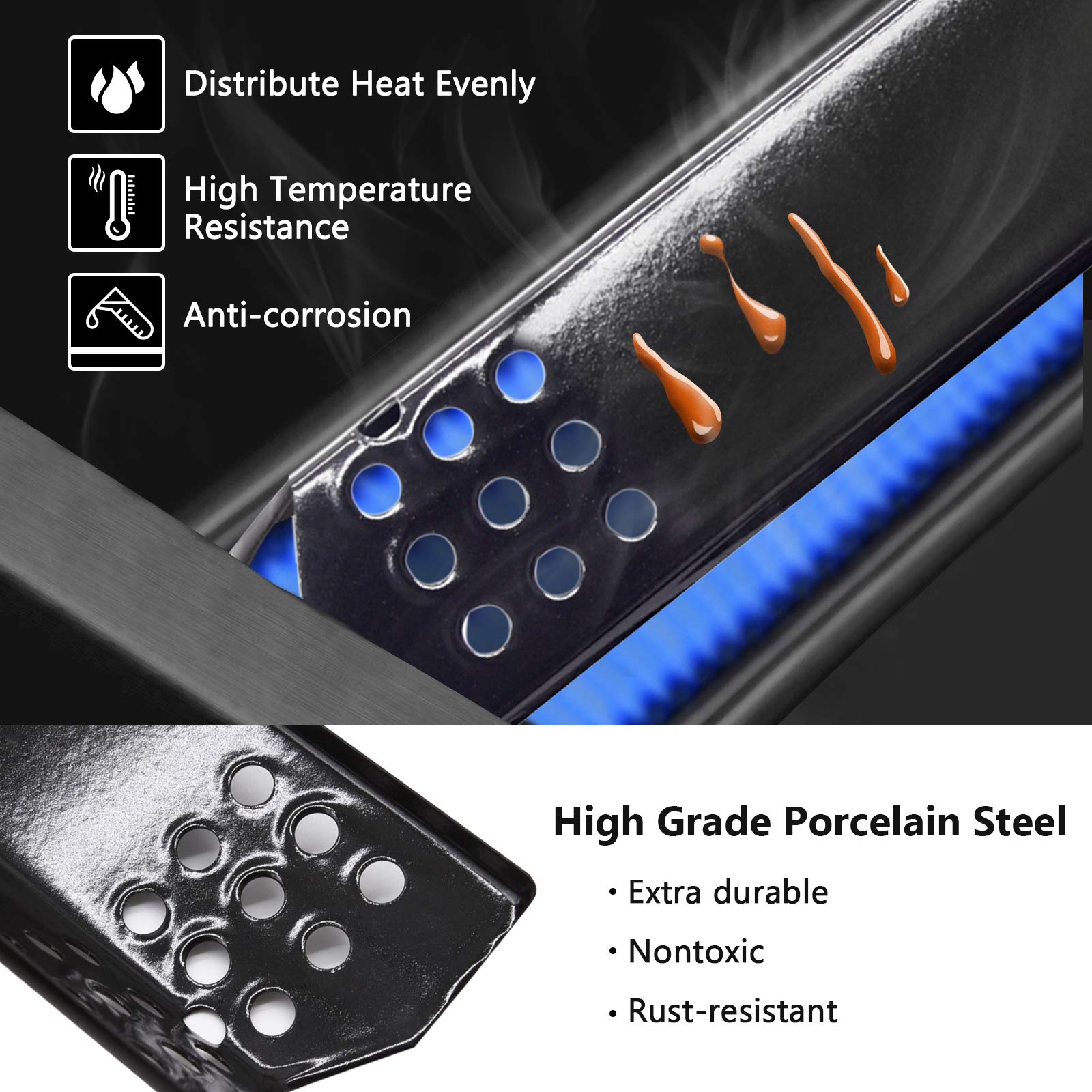 Criditpid heat shield installed on Nexgrill for consistent cooking temperatures.