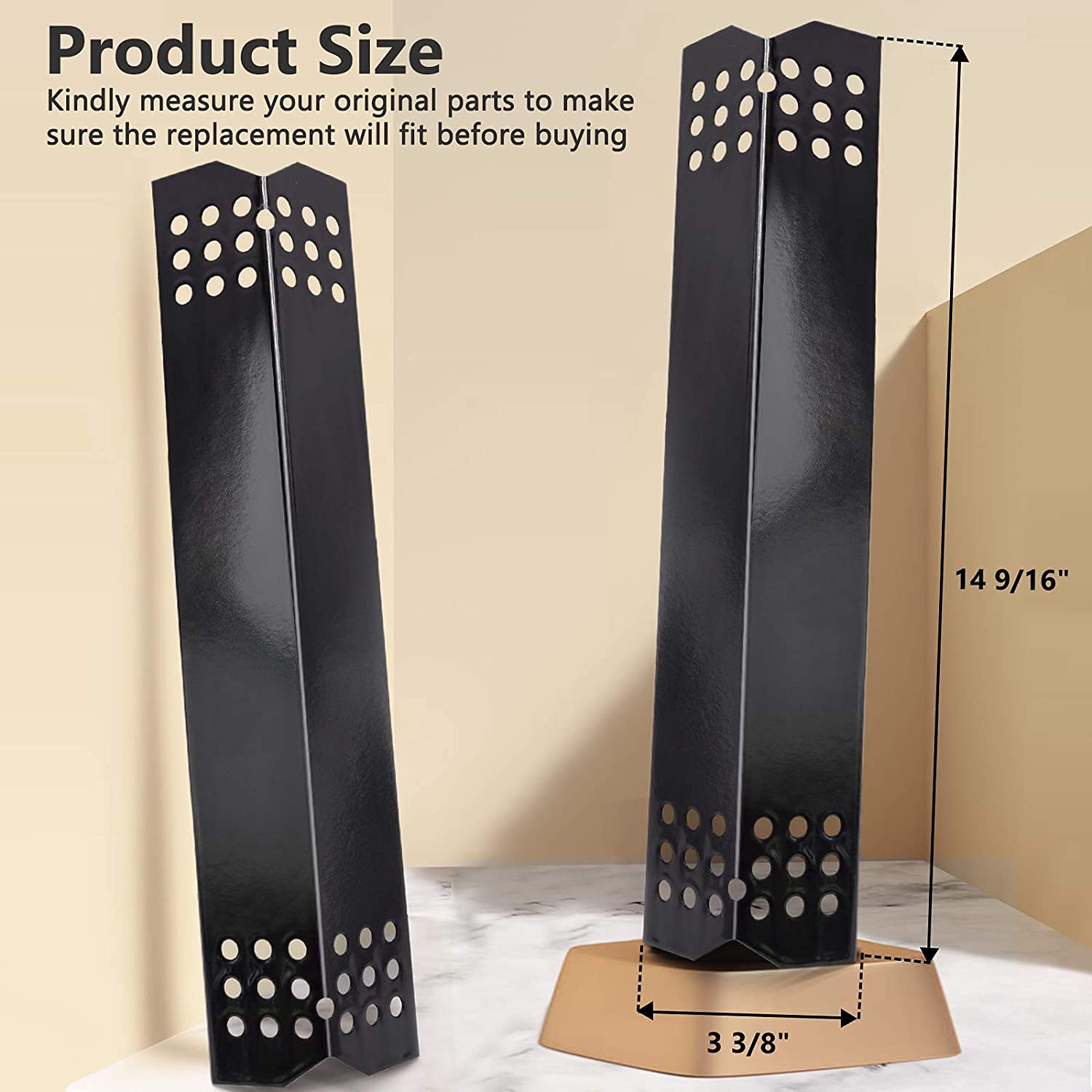 Criditpid heat tent plate sized 14 9/16 x 3 3/8 inches for fit