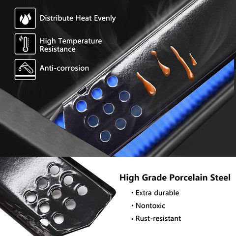 Criditpid four-pack porcelain steel heat plates for grill replacement
