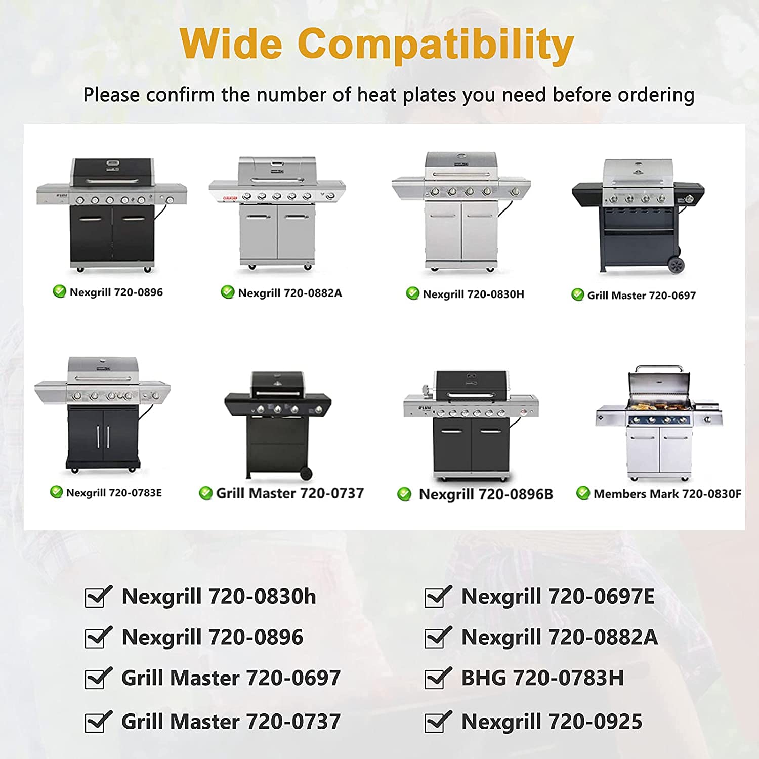 Criditpid heat tent plate installed on Nexgrill for compatibility and even heat distribution
