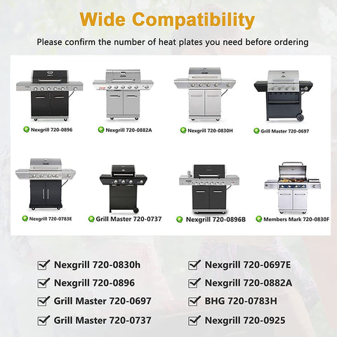 Criditpid heat tent plate installed on Nexgrill for compatibility and even heat distribution