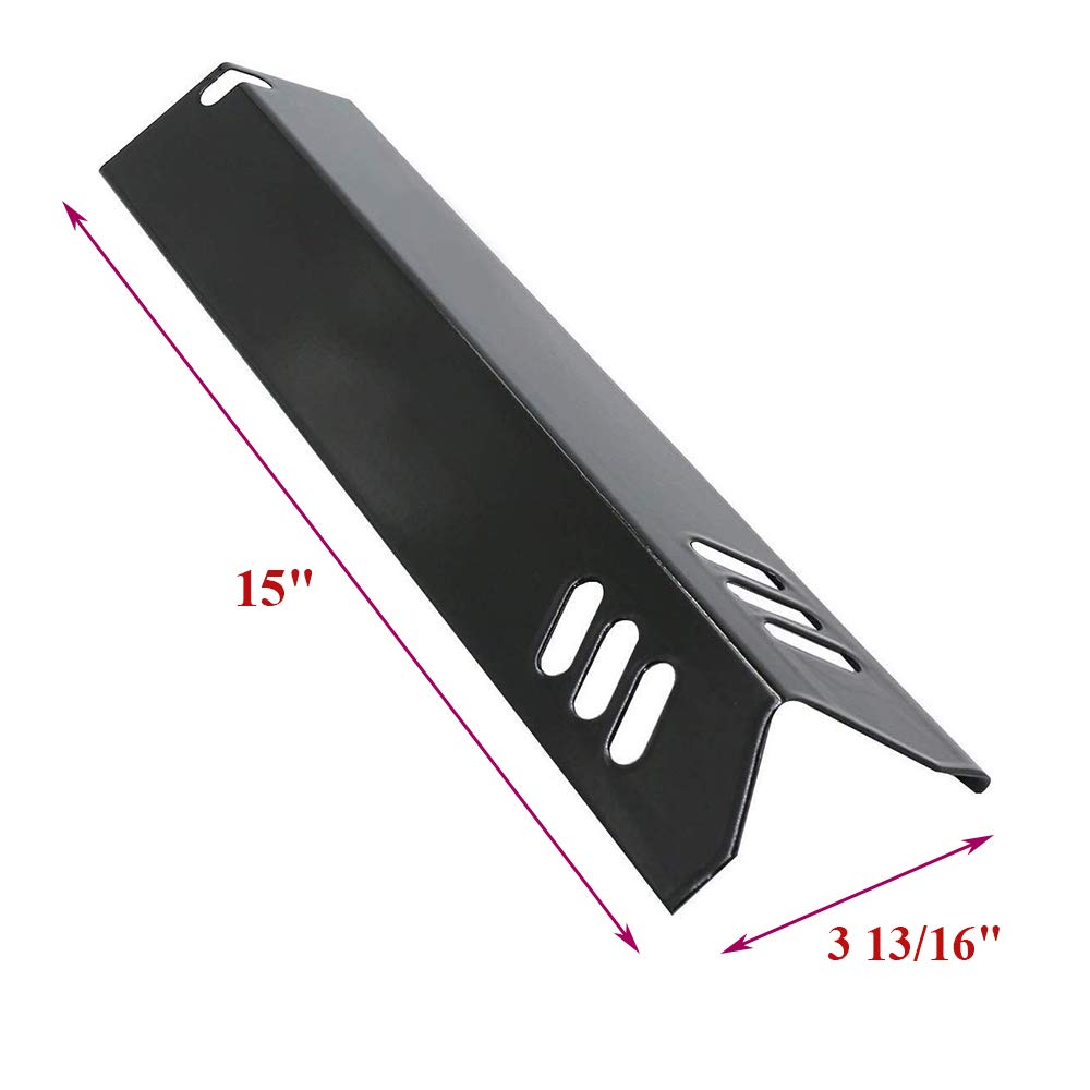 Criditpid four-pack porcelain heat plates, ready-to-install replacement for outdoor grills.