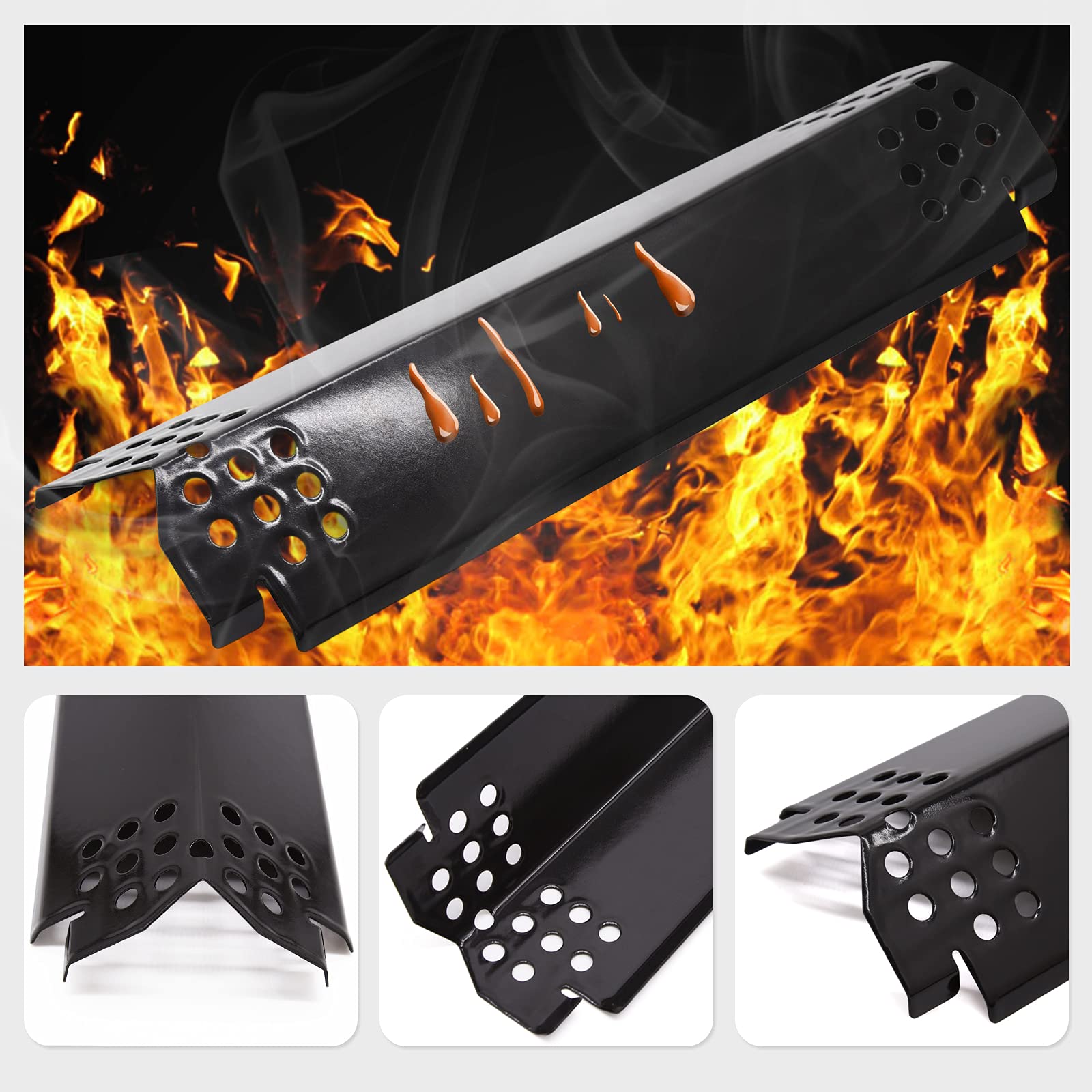 Criditpid rust-resistant heat shields extend grill life
