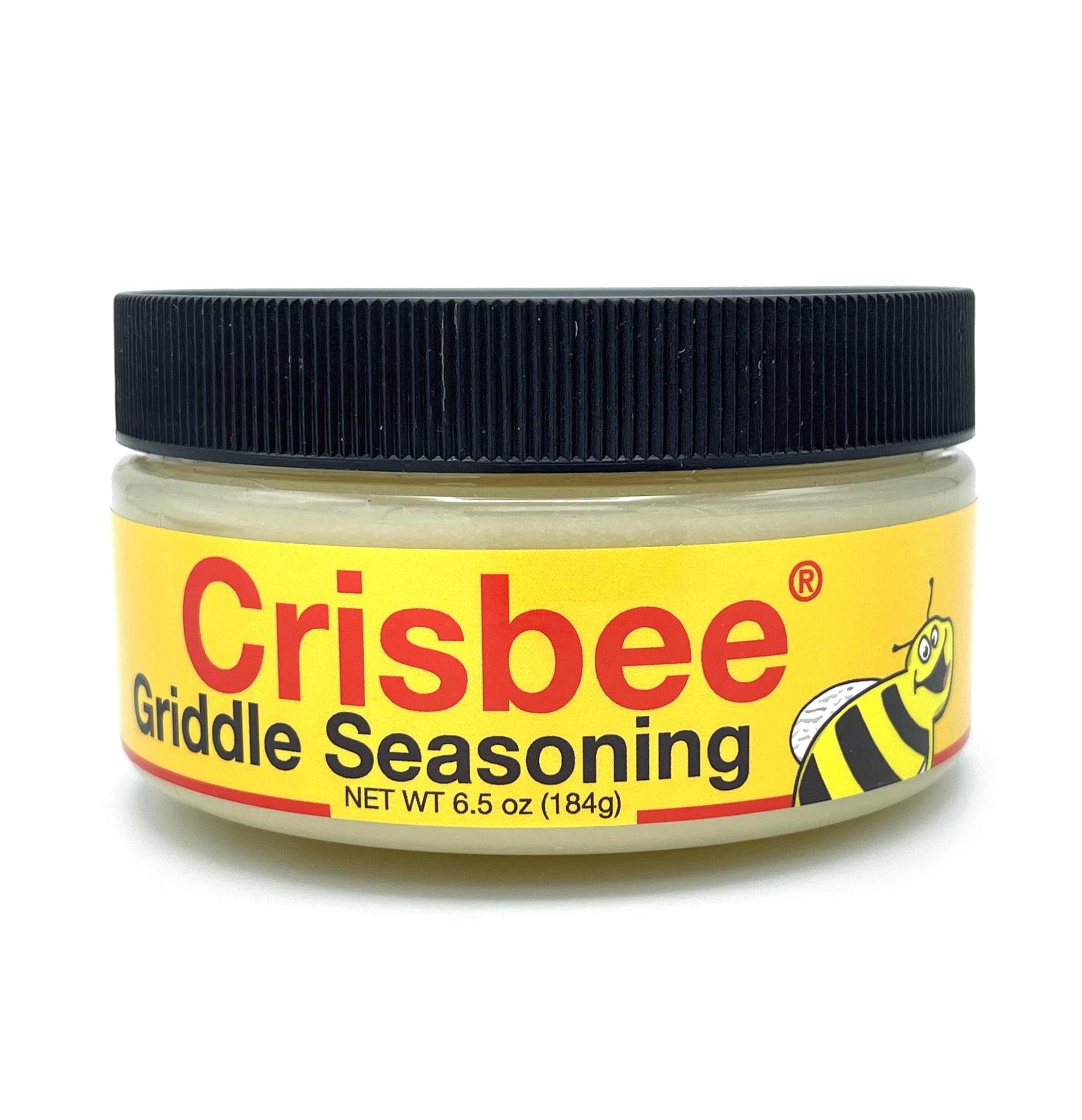 Crisbee Griddle Seasoning bottle pouring for easy, durable nonstick coating.