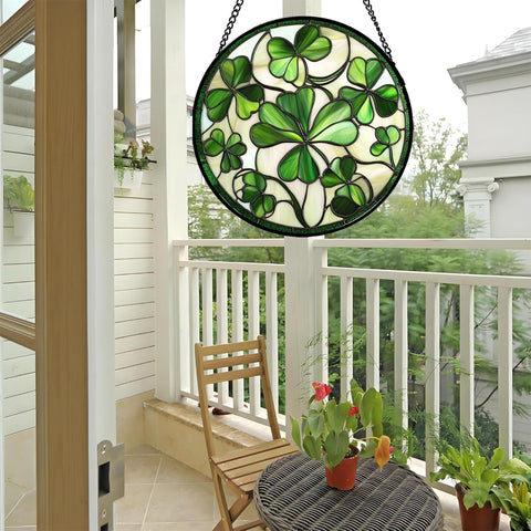 CRISGIF Ireland clover suncatcher suits modern and classic decor styles.