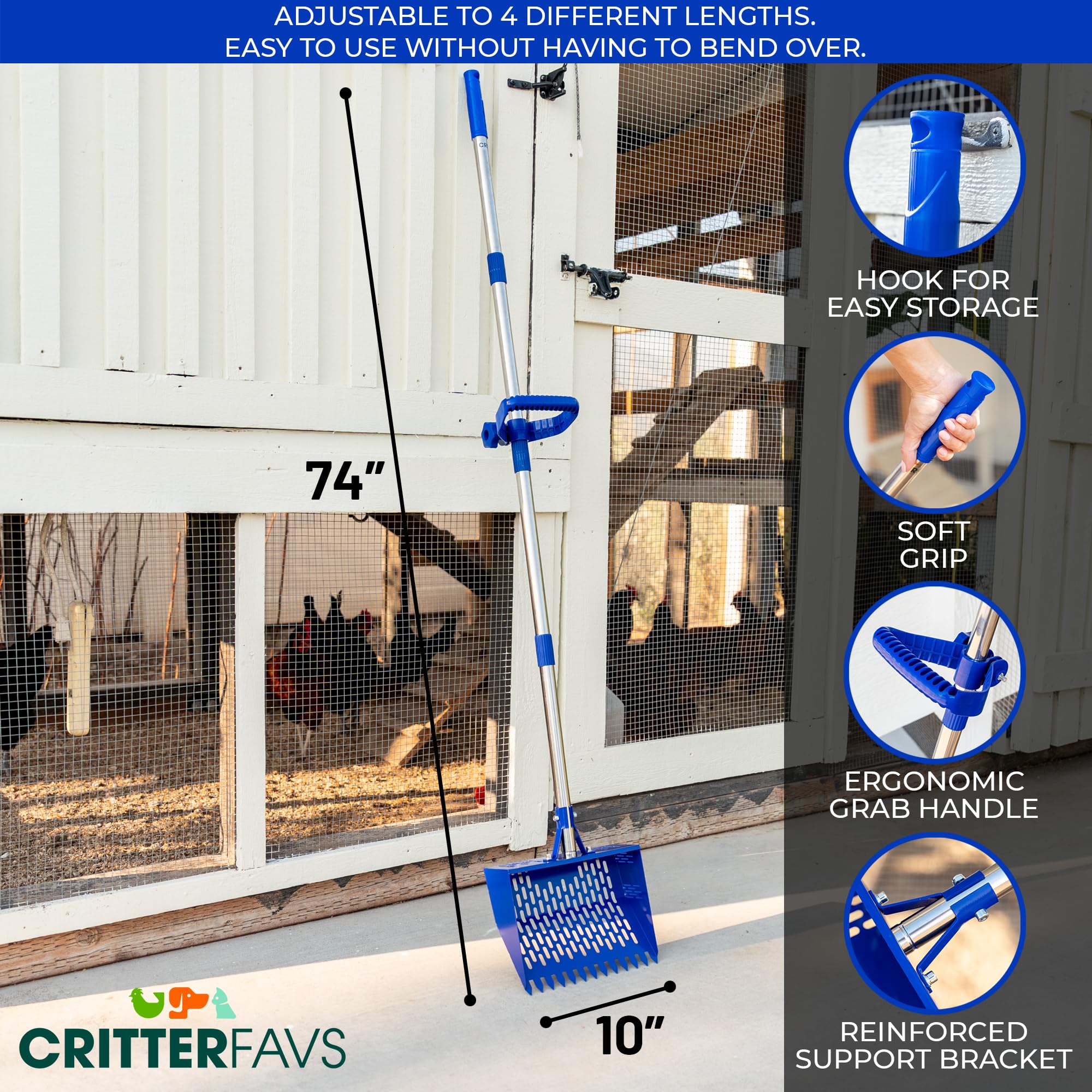CRITTER FAVS backyard chicken keeper-friendly design speeds cleaning.