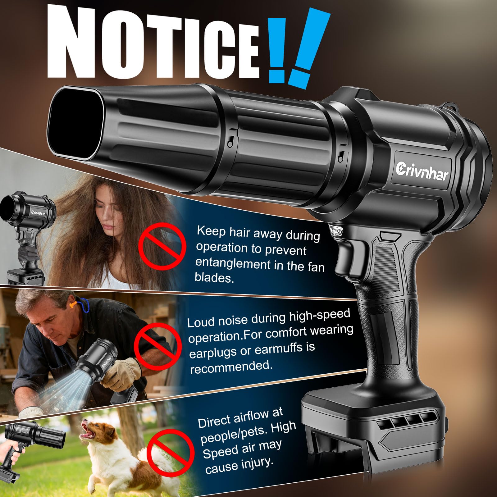 Crivnhar compatible with Milwaukee 18V batteries for flexible power.
