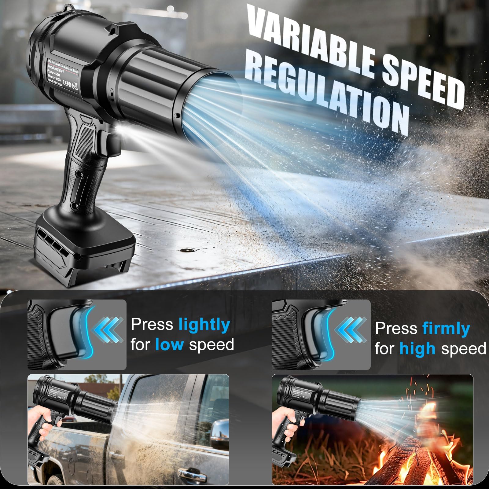 Crivnhar flat nozzle concentrates airflow to blast dust from tight spaces.