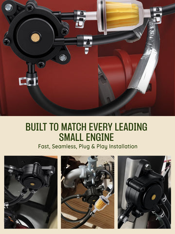 Crivon pulse fuel pump for Yamaha golf cart connection delivers steady fuel supply.
