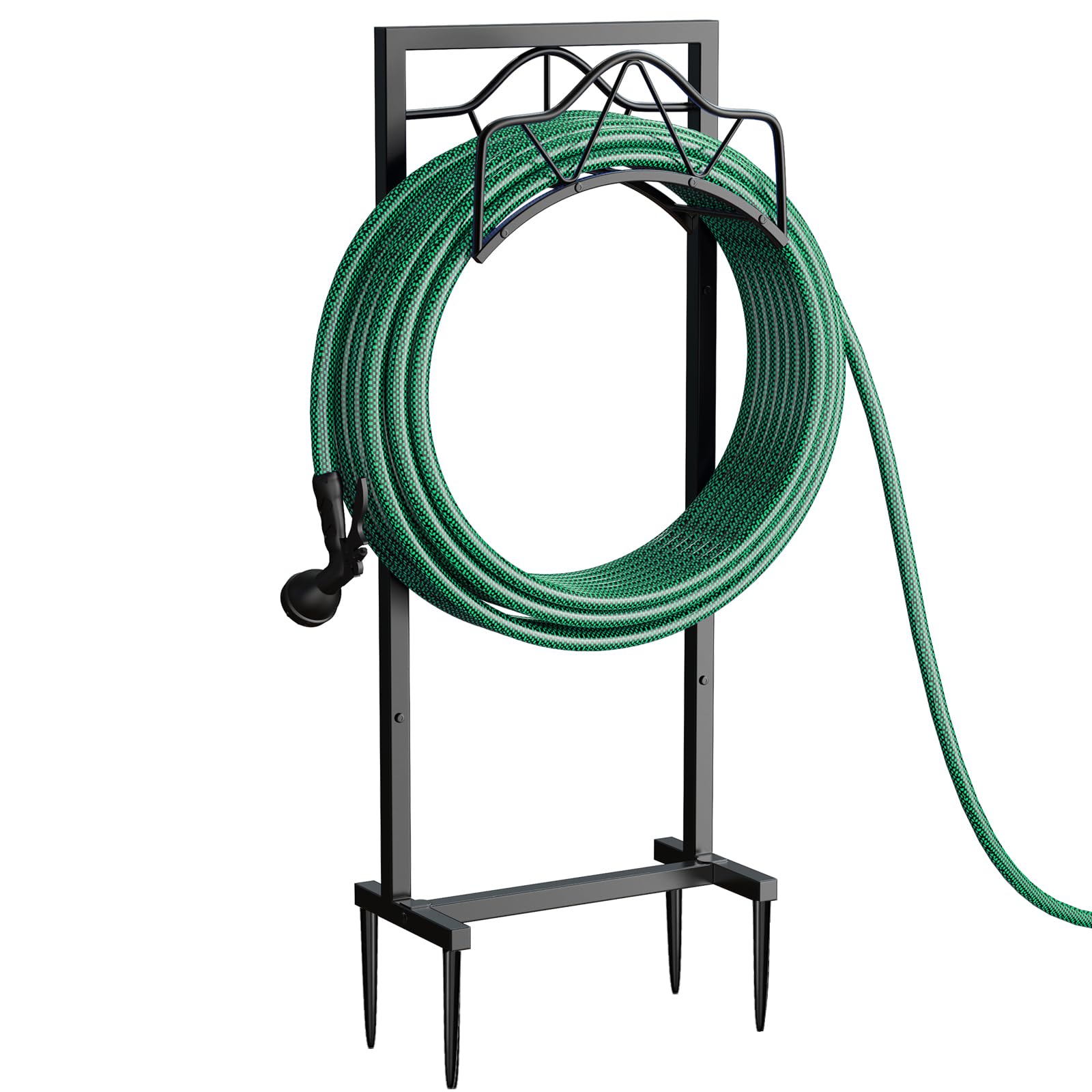 Crixny freestanding hose holder base anchors securely for stable outdoor storage.