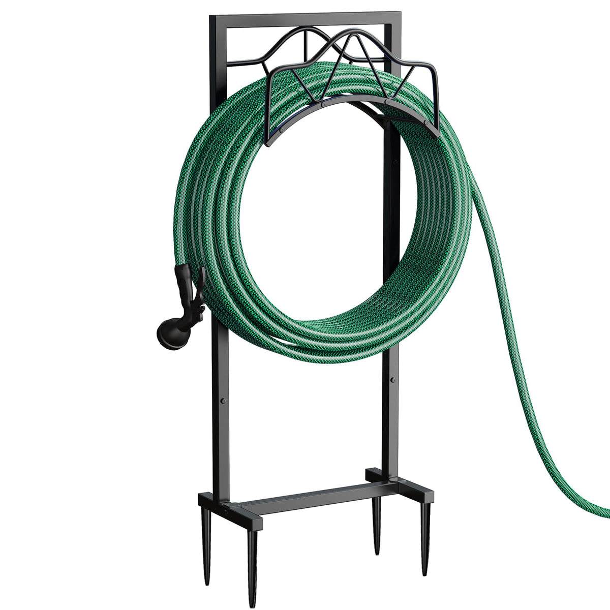 Crixny freestanding hose holder base anchors securely for stable outdoor storage.