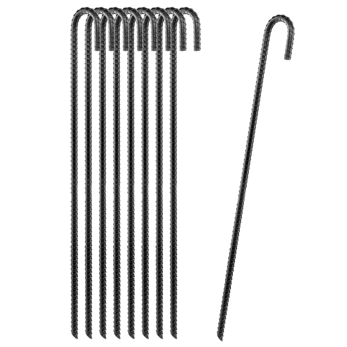 CRIZTA 24 inch ground stake with J-hook for plant support.