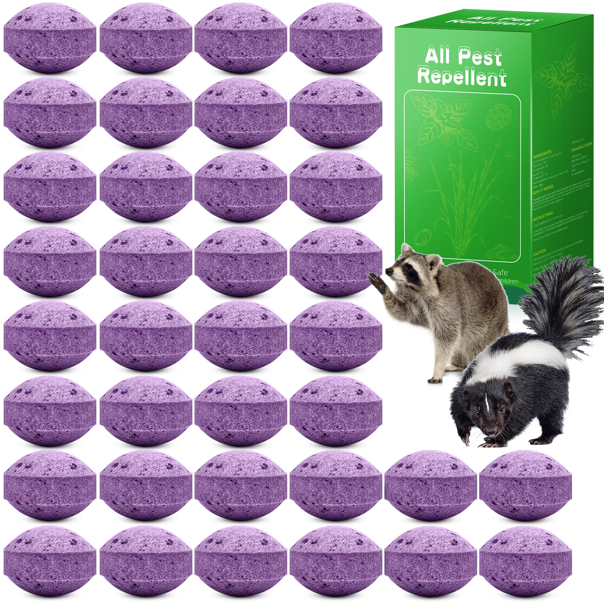Crobirware skunk repellent outdoor setup deters wildlife with plant-based scent.