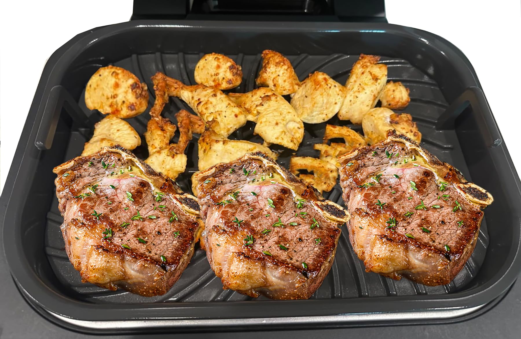 Croask ceramic-coated grill grate provides even heat and easy cleanup