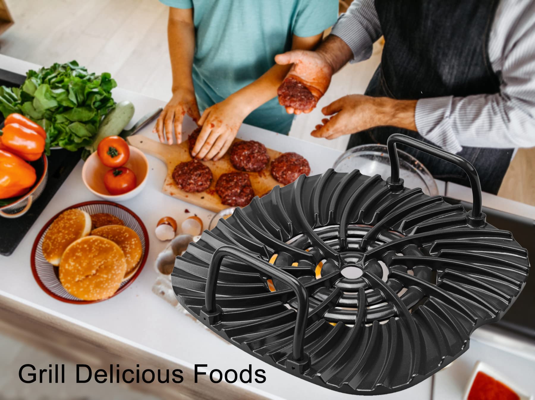 Croask grill grate compatible with Ninja Foodi AG301 AG300 AG400 models