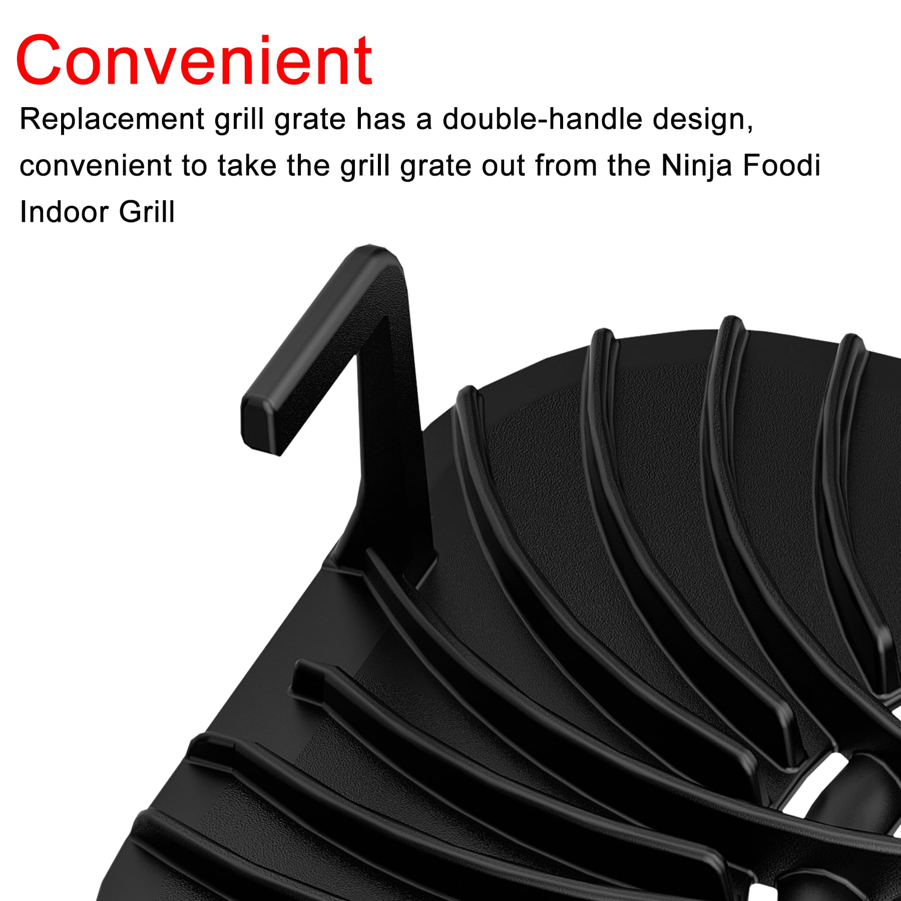 Croask grill grate with double-handle design for easy transfer
